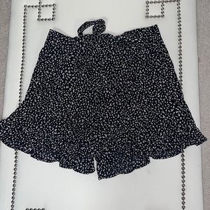 Cheetah chiffon shorts